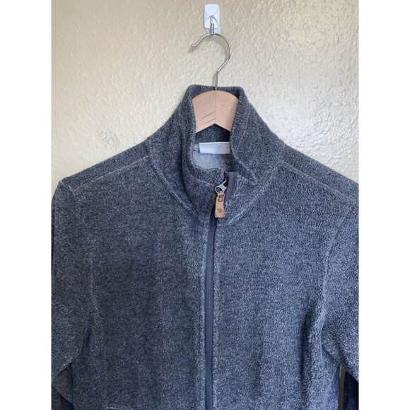 Fjallraven Alice Jacket Womens Medium Fleece Full Zip Logo Mock Neck Hiking Gray - Picture 2 of 11